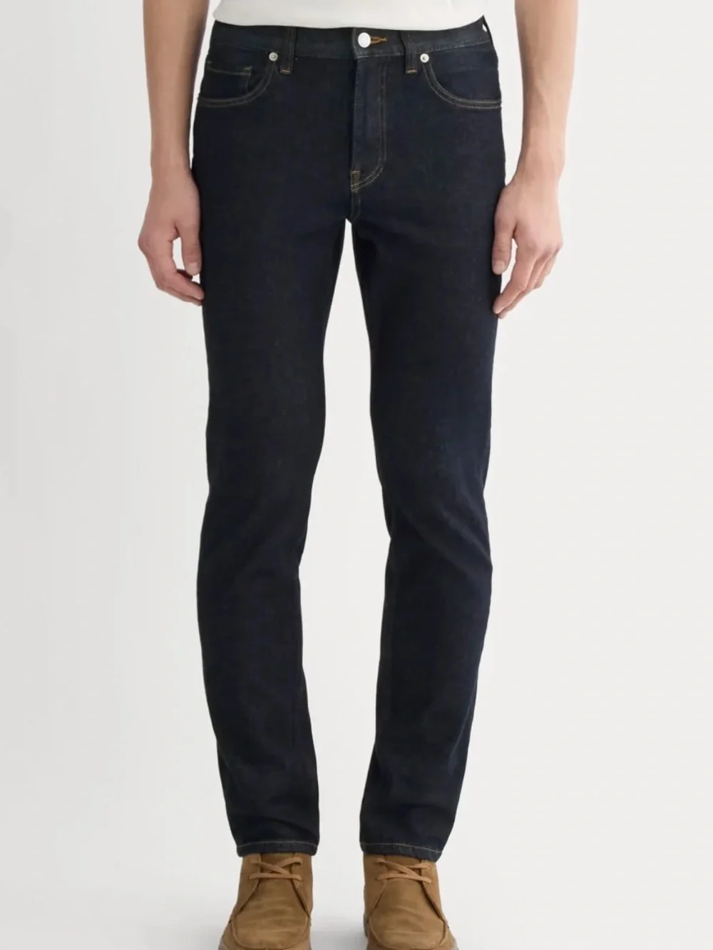 Everlane Men's Slim 4-Way Stretch Organic Jeans in dark indigo